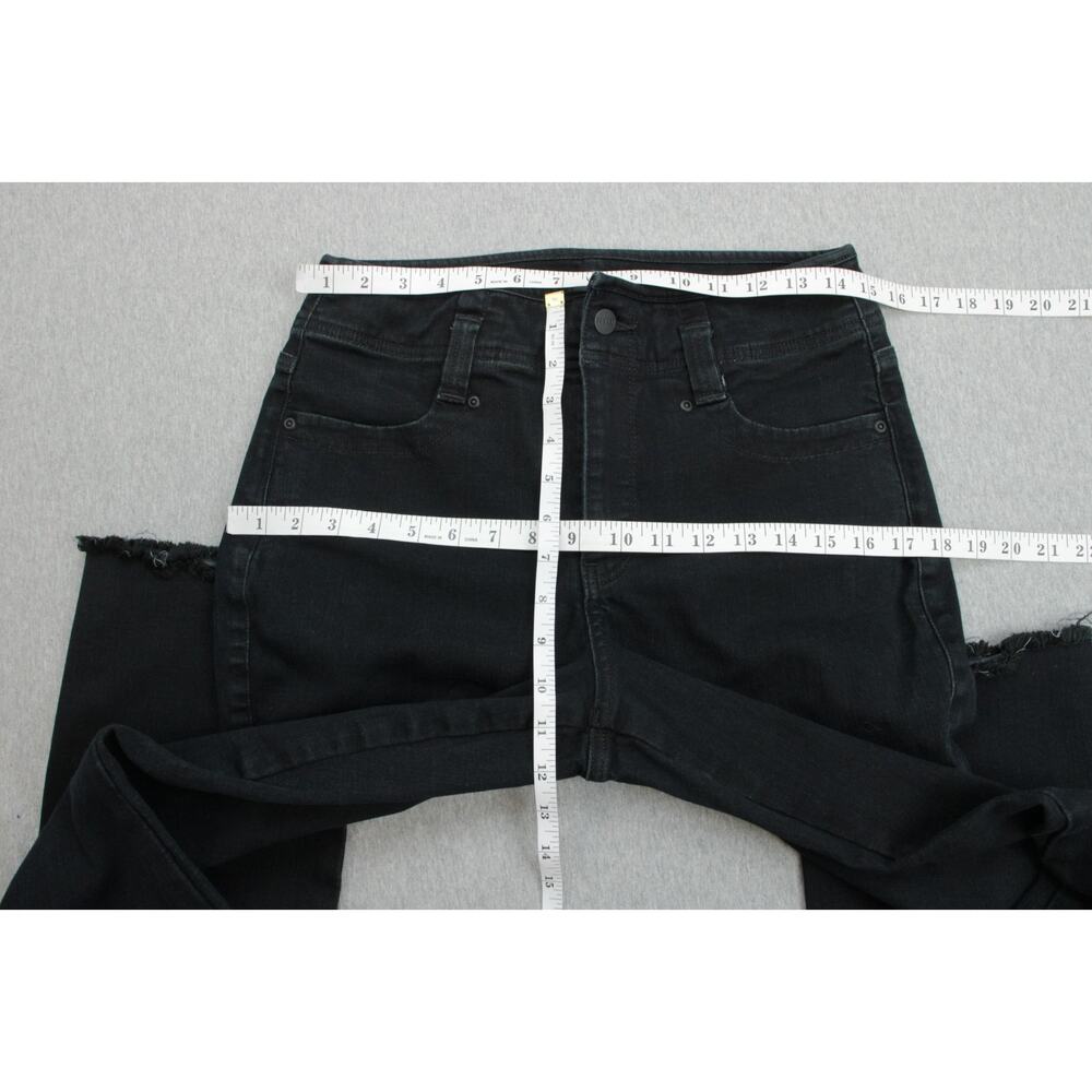NYDJ Jeans Womens 8 Black Cotton Blend Marilyn Straight - Picture 6 of 7